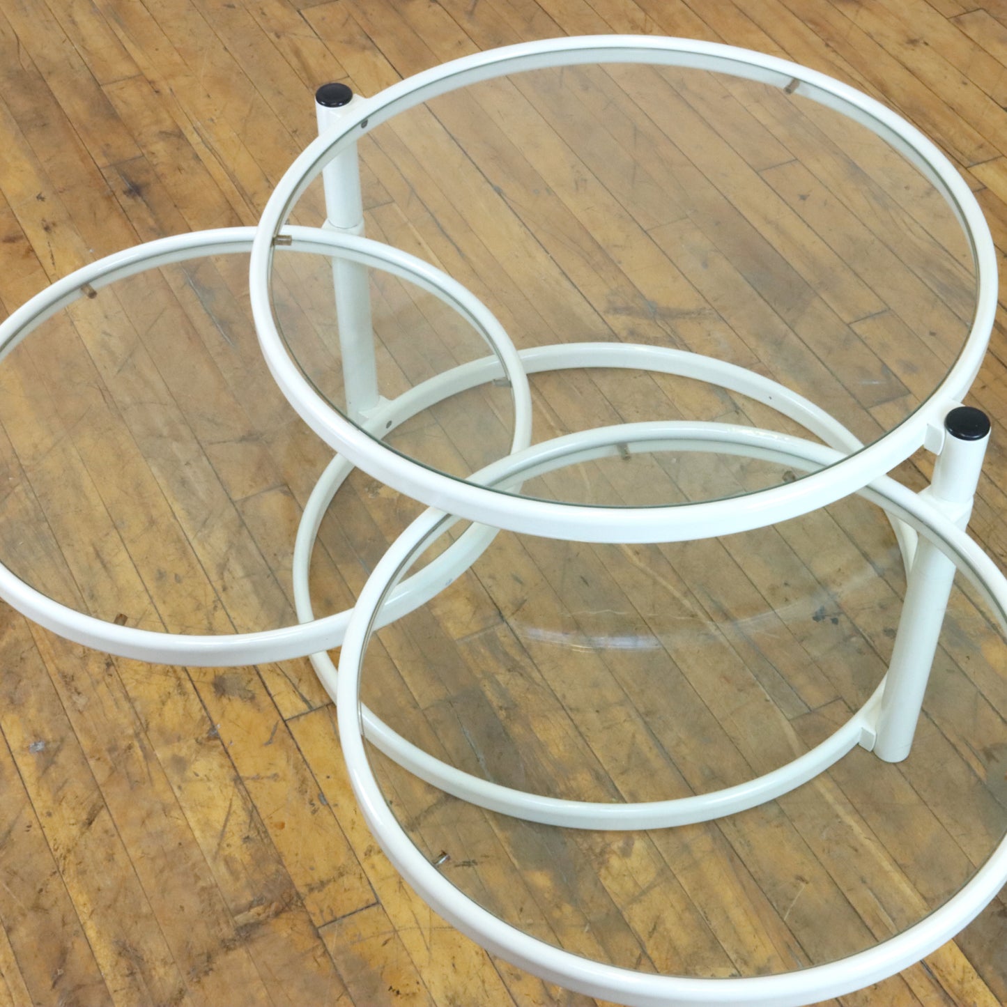 Vintage Three Tiered Swivel Coffee Table