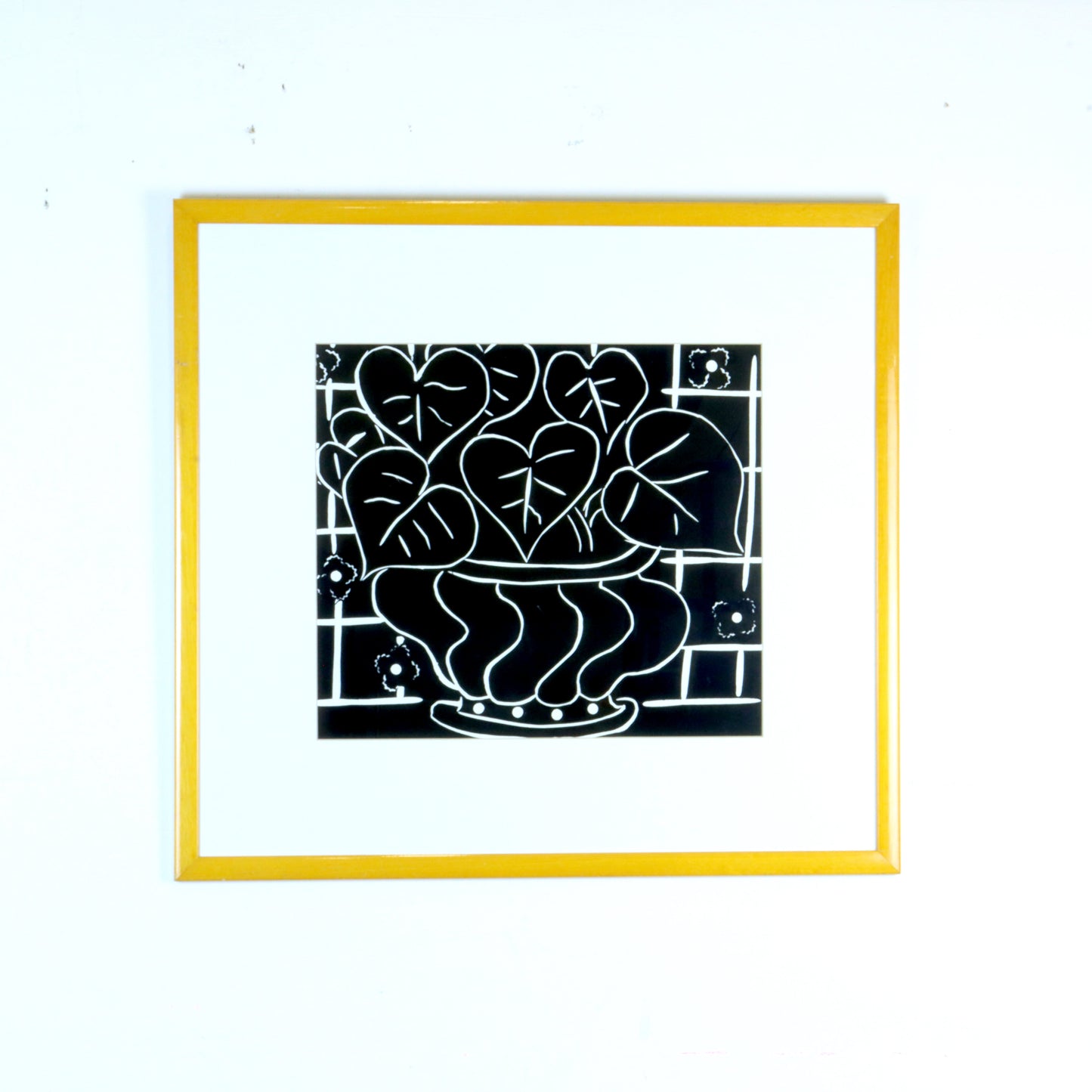 Vintage Framed Matisse "Begonia Basket" Print
