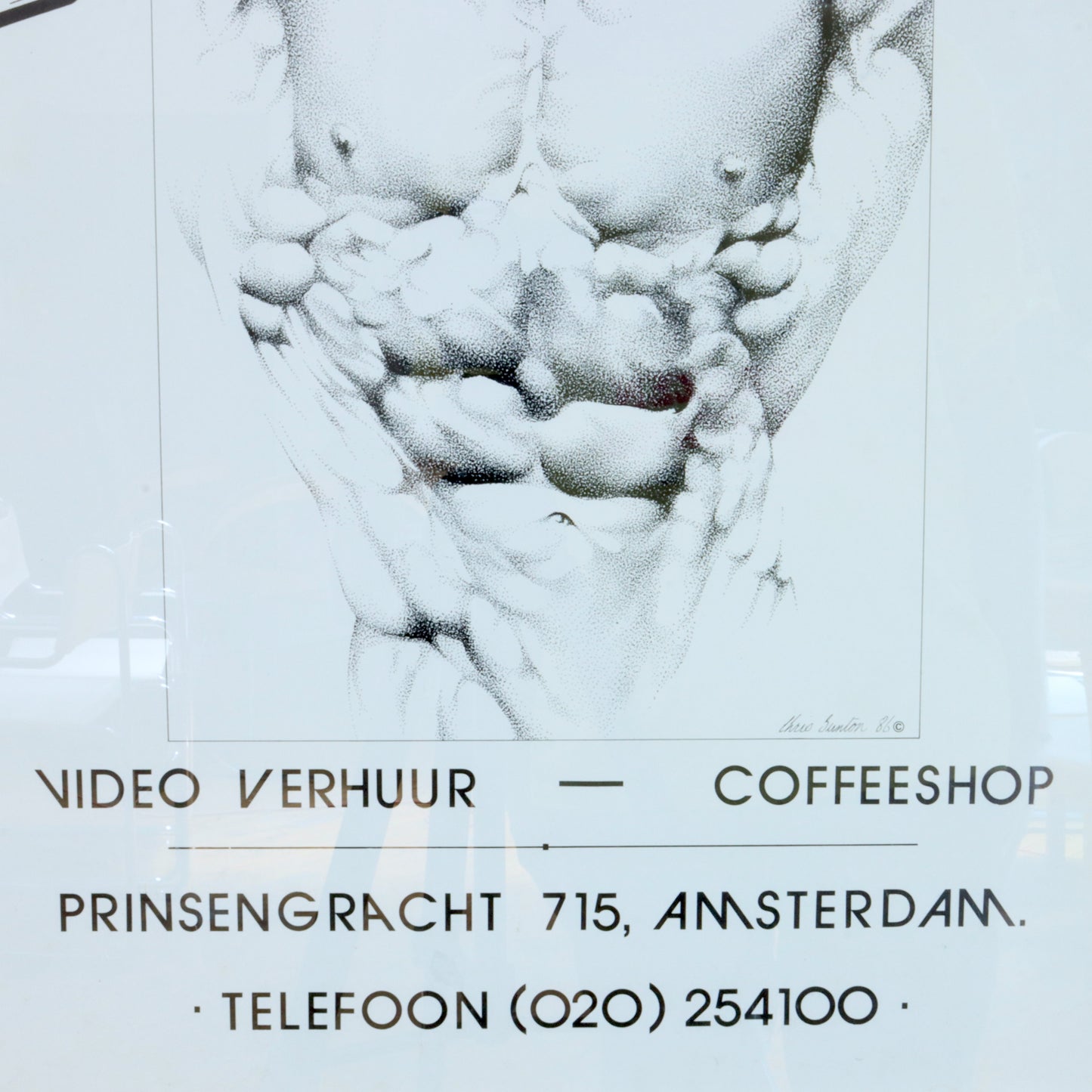 Framed 1986 Hot Pointillist Bod Poster