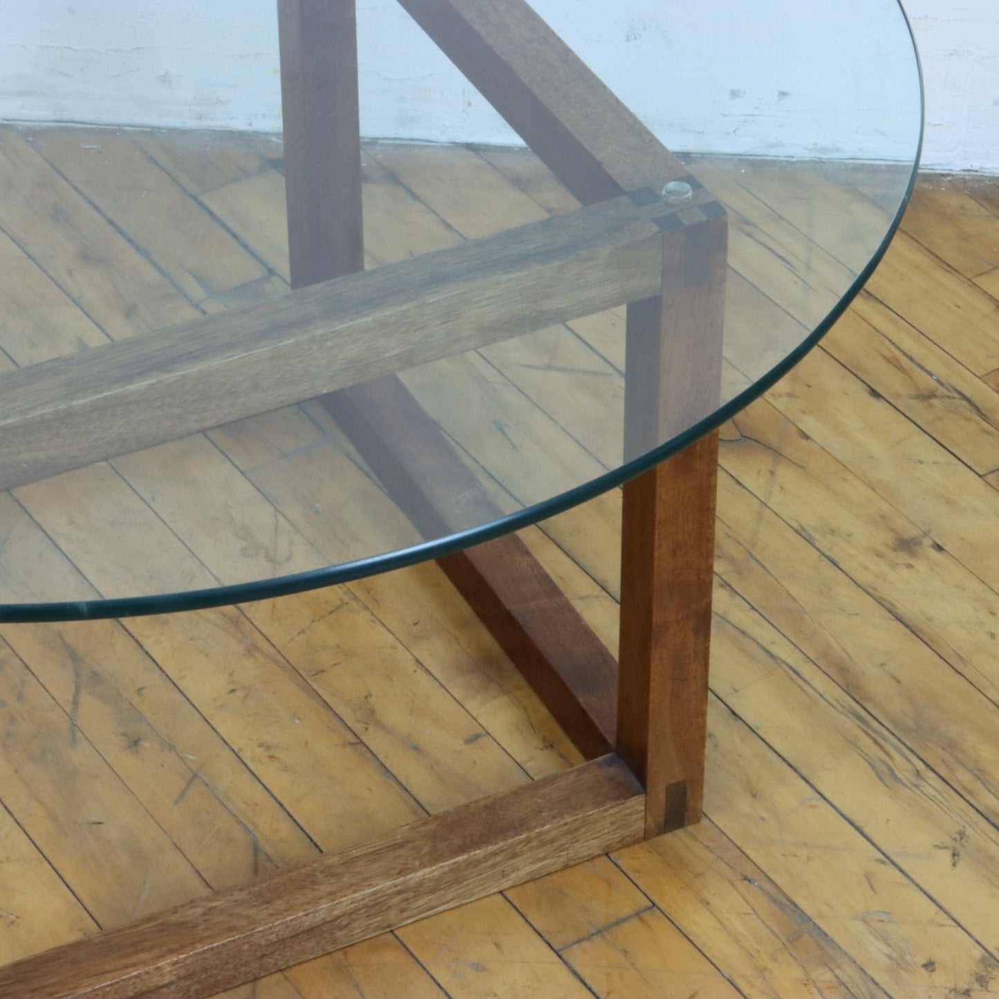 Vintage Walnut Cube Coffee Table