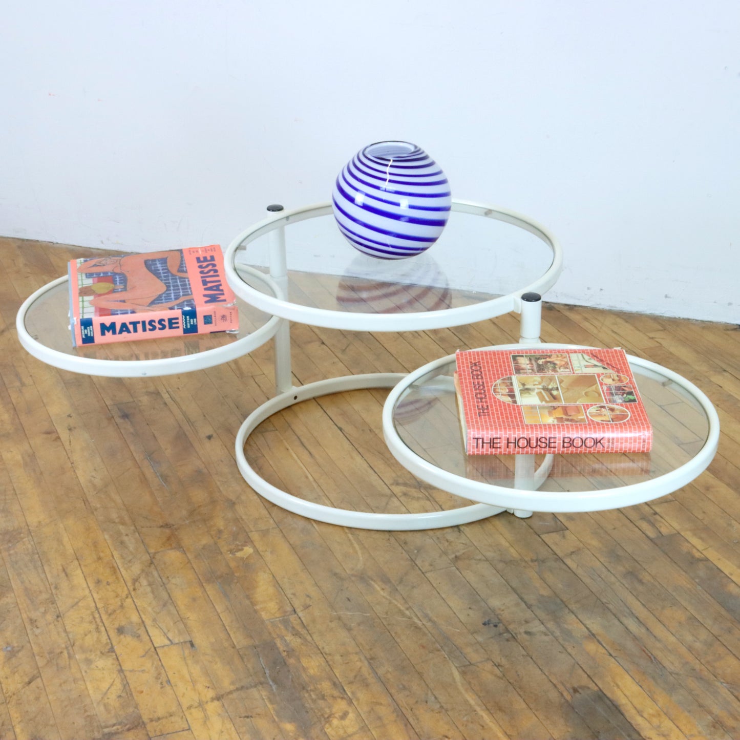 Vintage Three Tiered Swivel Coffee Table