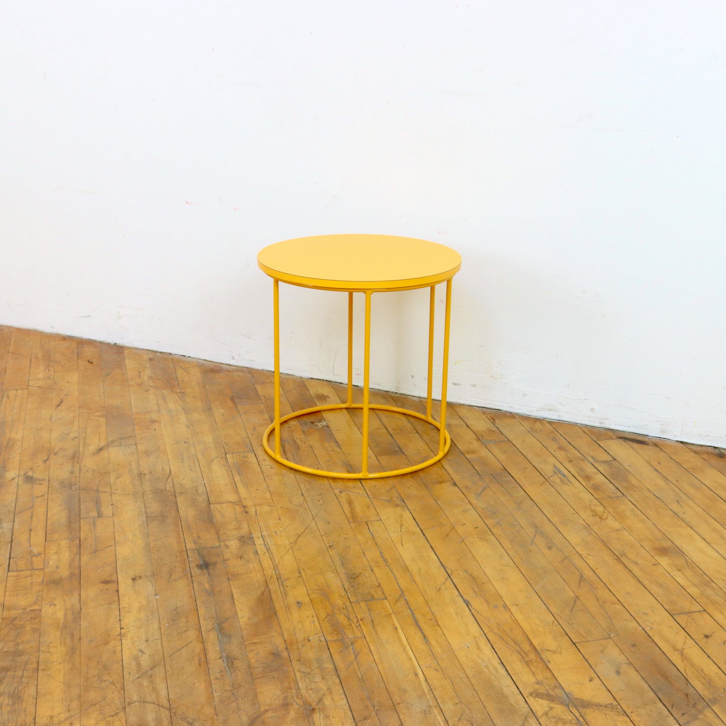 Monochrome Yellow Side Table or Stool