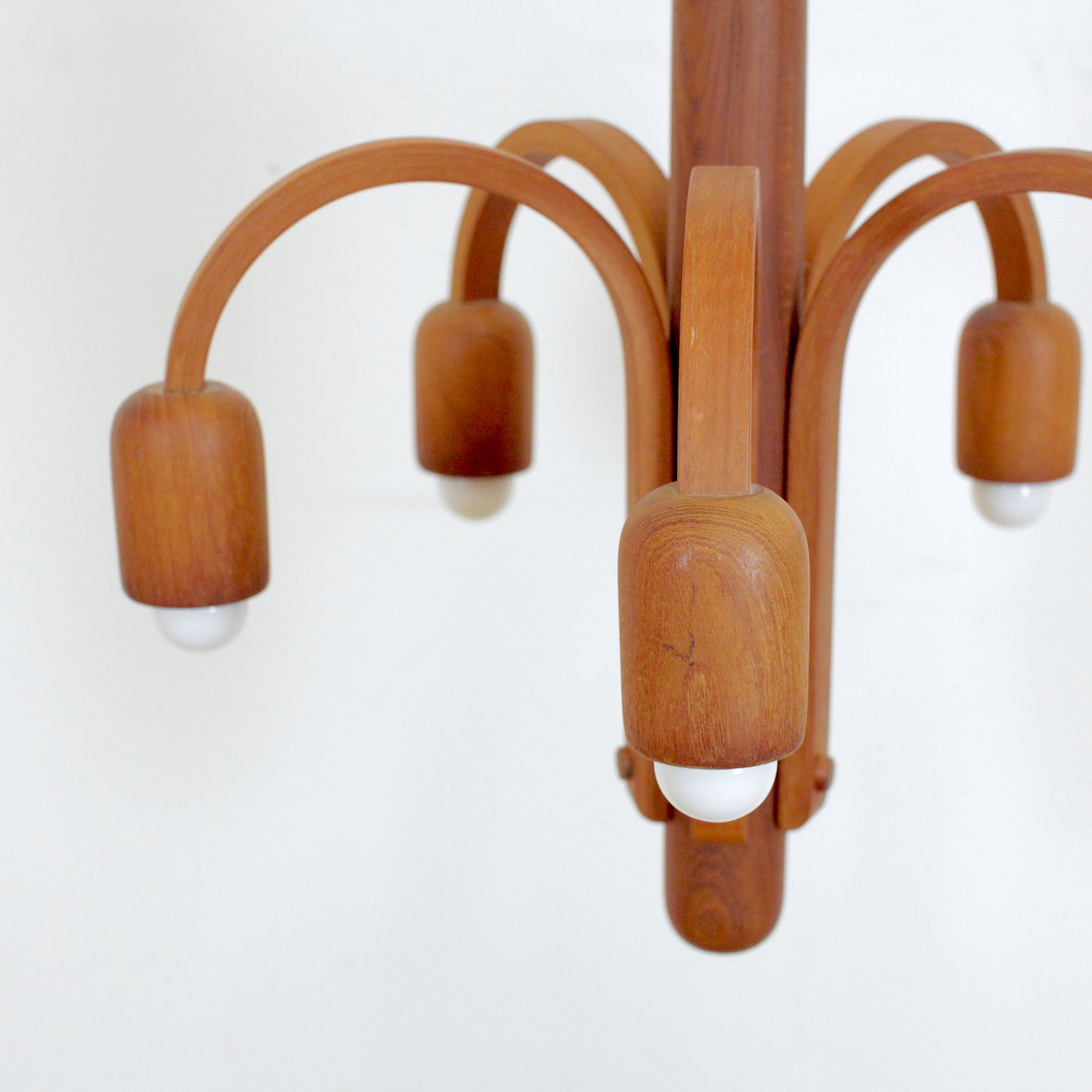 1970s Domus Teak Chandelier