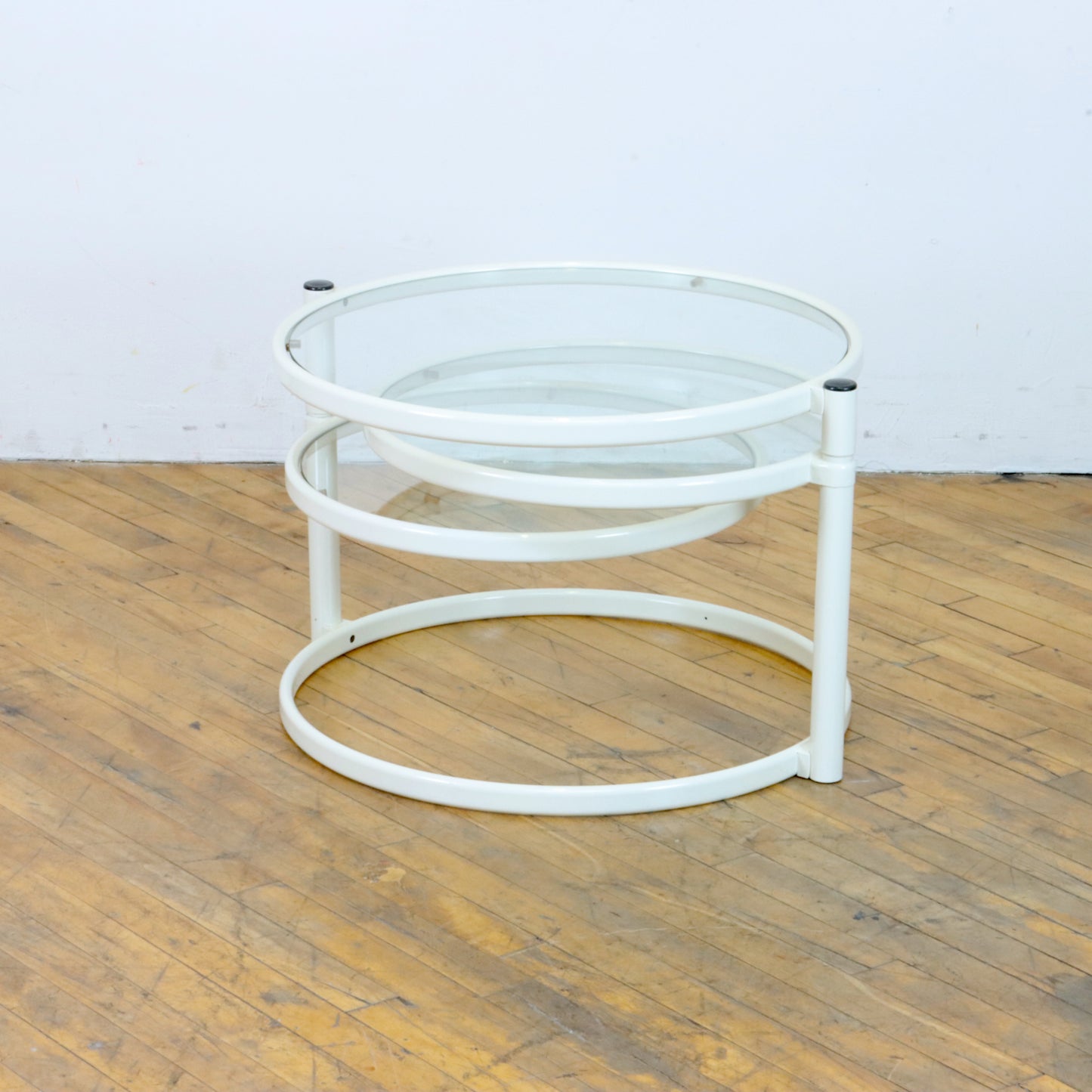 Vintage Three Tiered Swivel Coffee Table