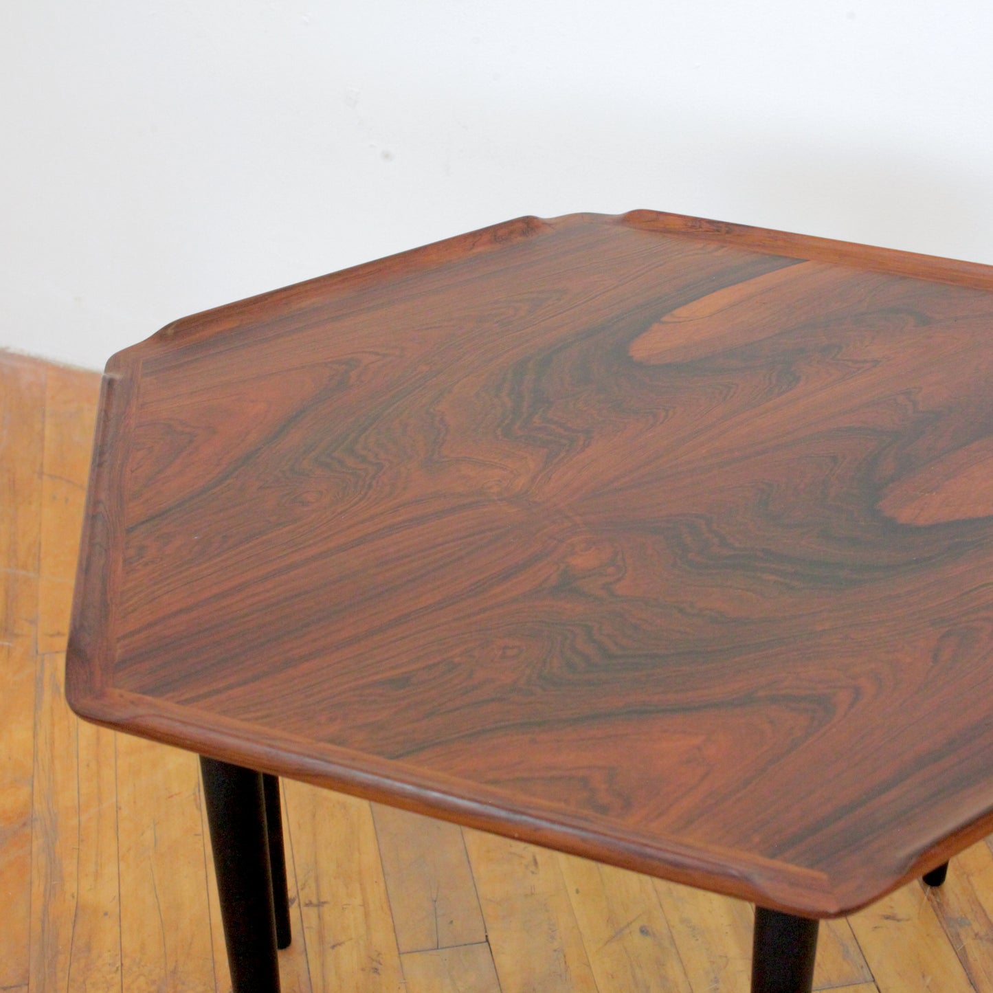 1960s Poul Jensen Hexagonal Rosewood Side Table