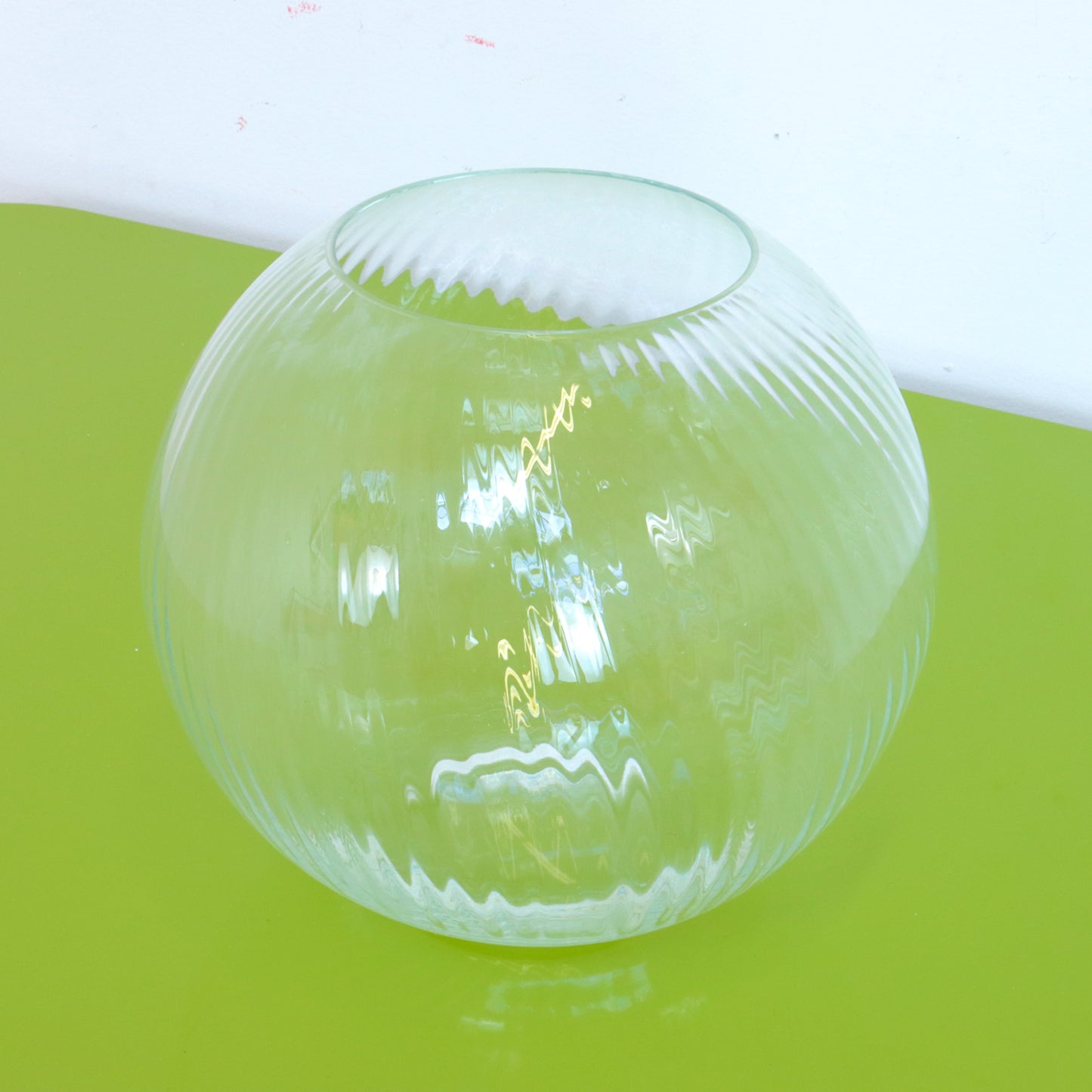 Vintage Glass Sphere Vase