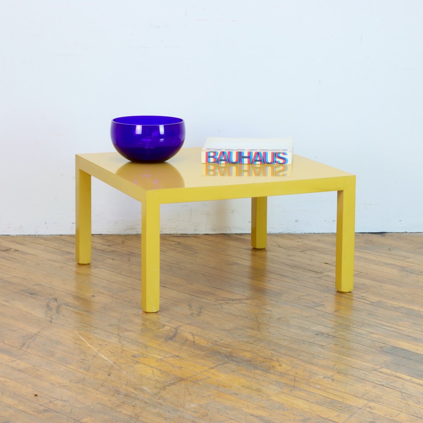 Vintage Yellow Parsons Coffee Table