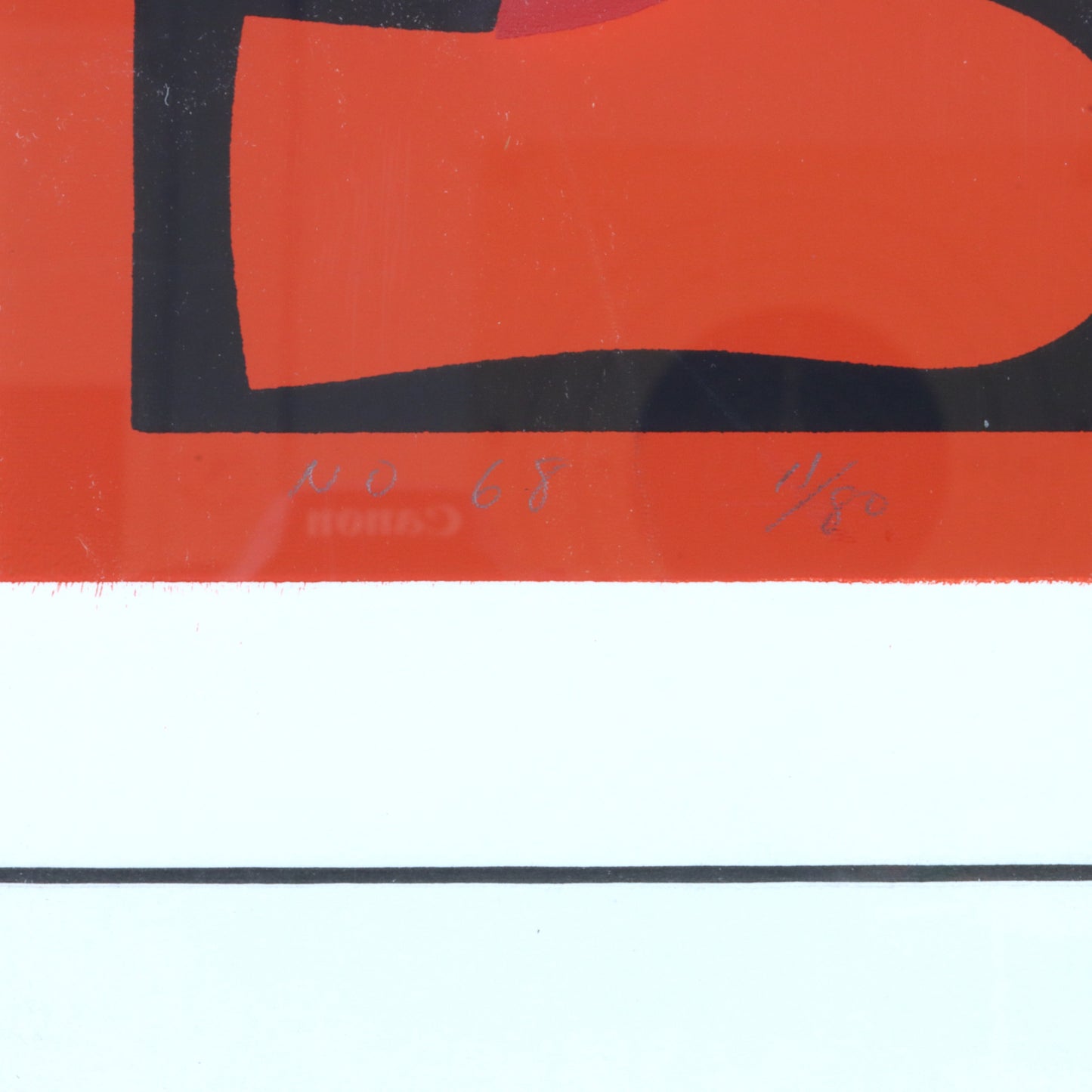 Large Takeshi Kawashima No. 68 Original Screen Print, Framed