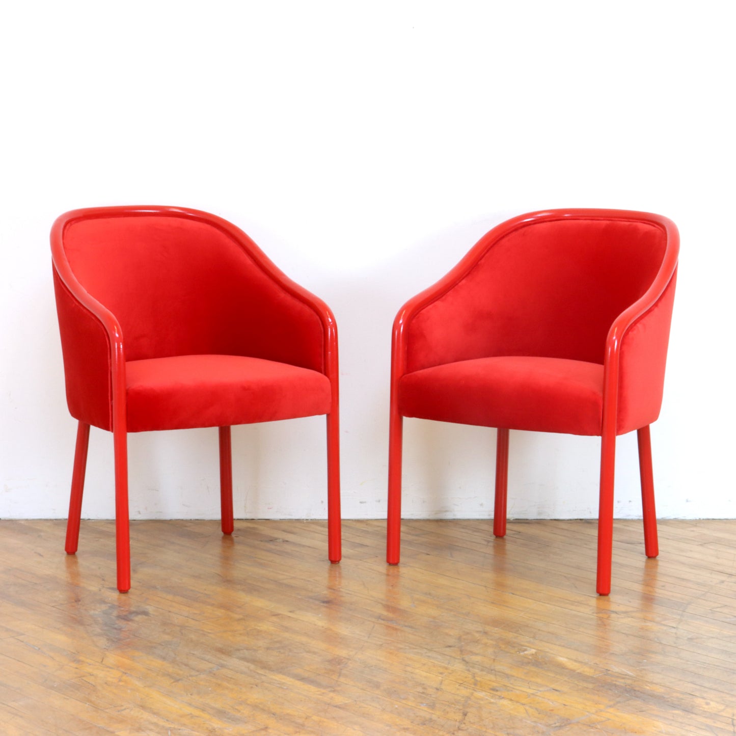 Pair of Ward Bennett Barrel Chairs