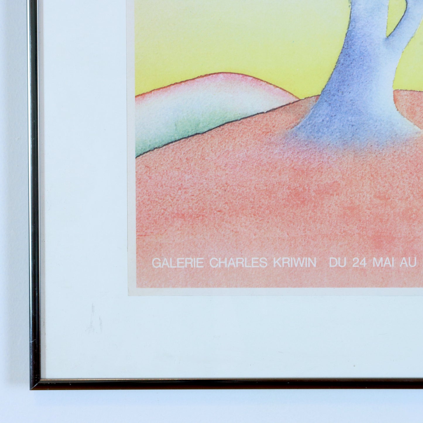 Vintage Jean-Michel Folon Poster, Framed
