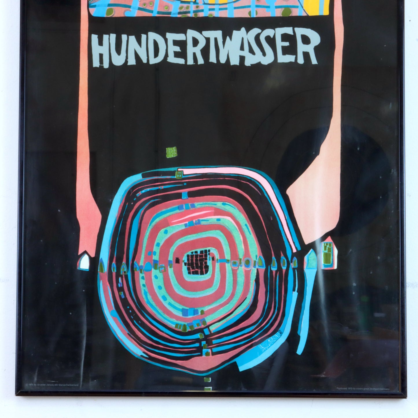 1975 Hundertwasser Poster, Framed