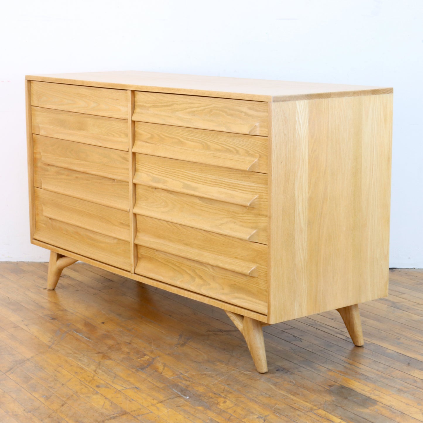 1950s Sculptural Oak Dresser by Jack Van Der Molen