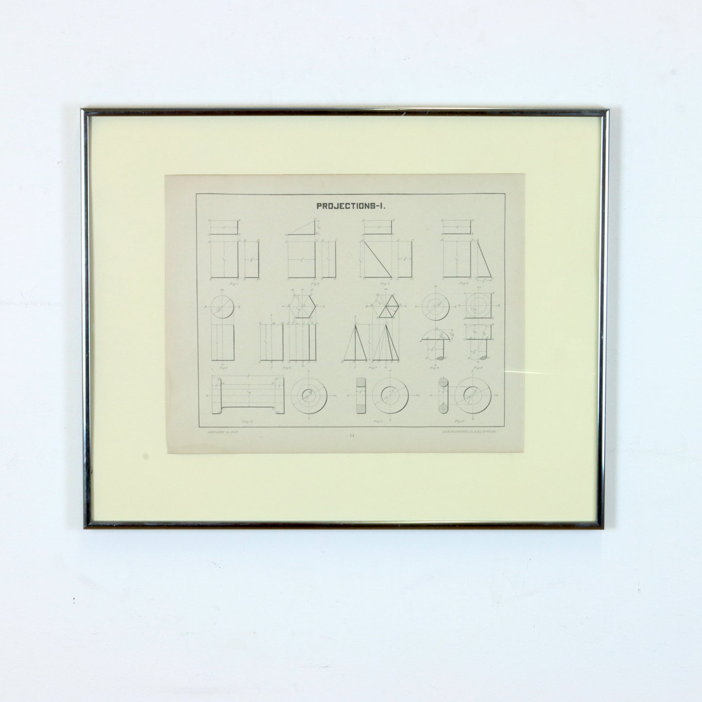 1897 Mechanical Drafting Print