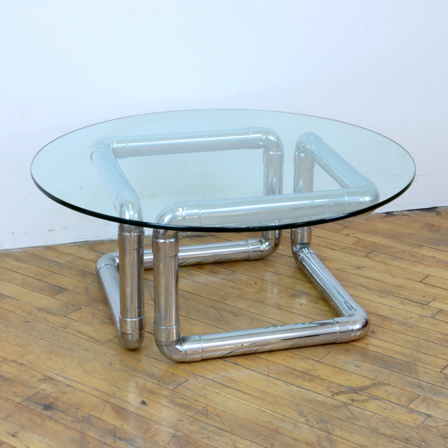 Postmodern Tubular Chrome Coffee Table