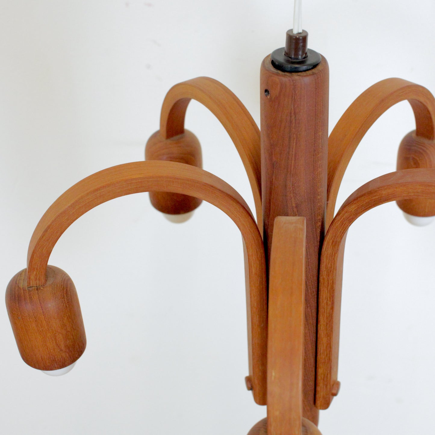 1970s Domus Teak Chandelier