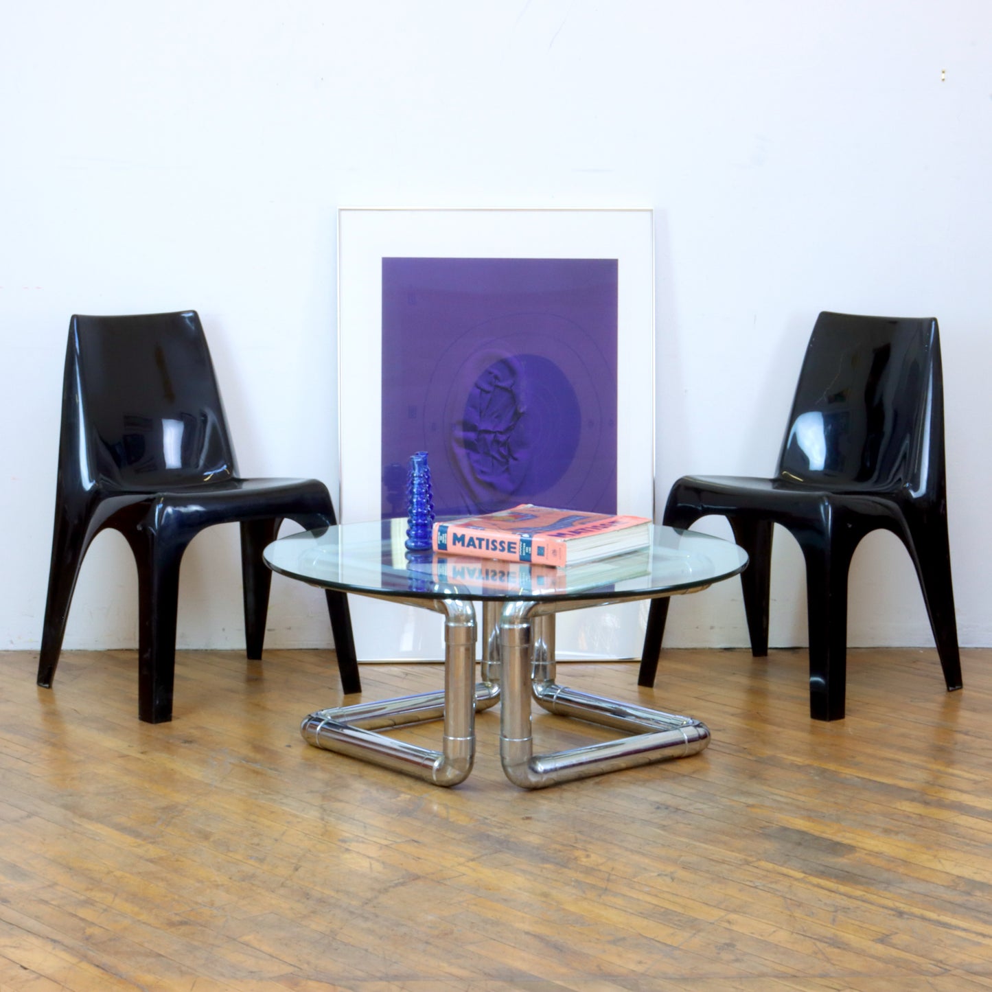 Postmodern Tubular Chrome Coffee Table