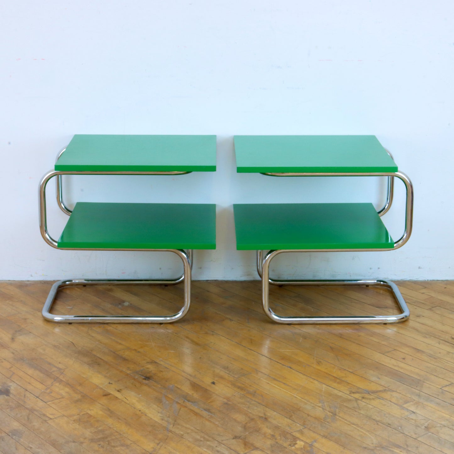 Pair of Bauhaus Style Tables After Hynek Gottwald