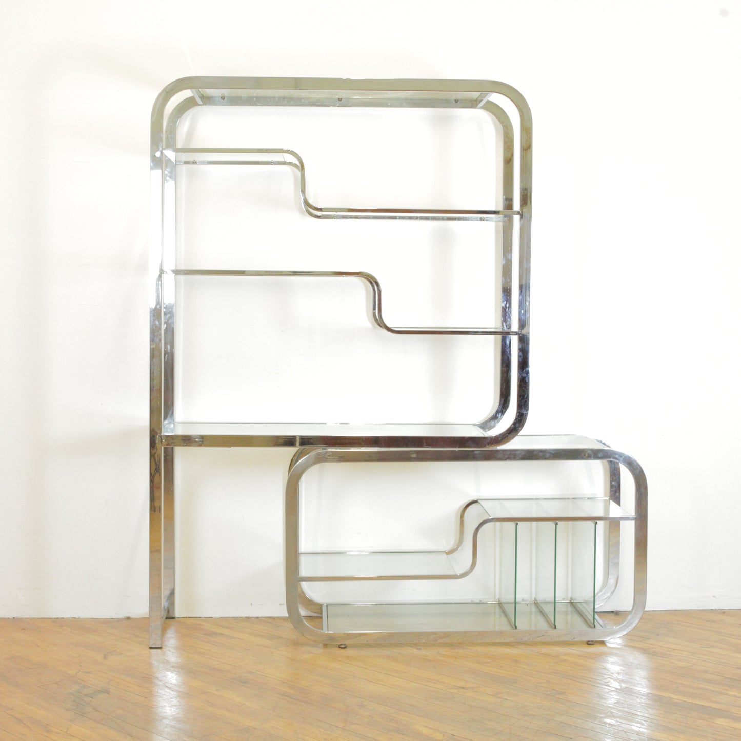 Chrome and Glass Étàgere