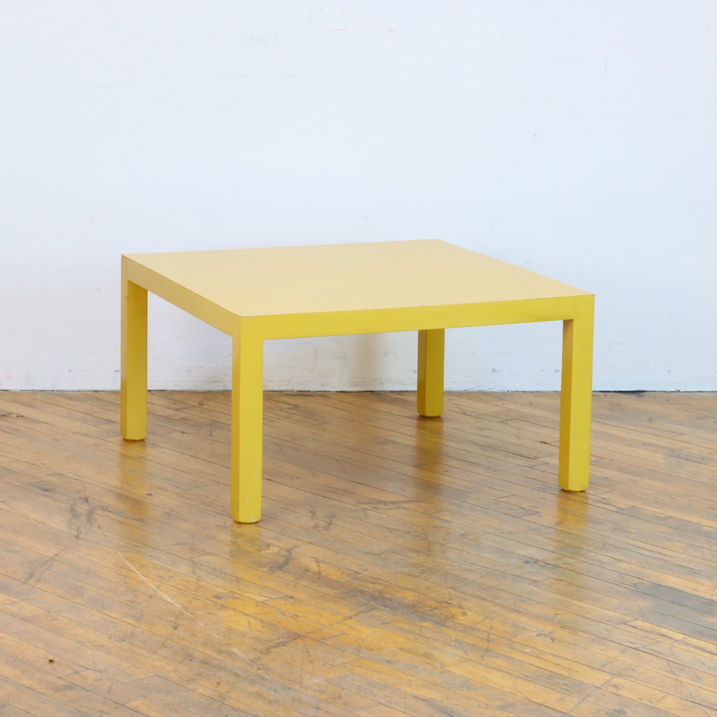 Vintage Yellow Parsons Coffee Table