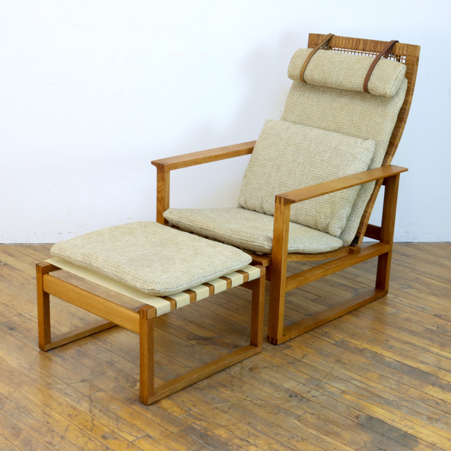 Børge Mogensen 2254 Oak Lounge Chair and Ottoman