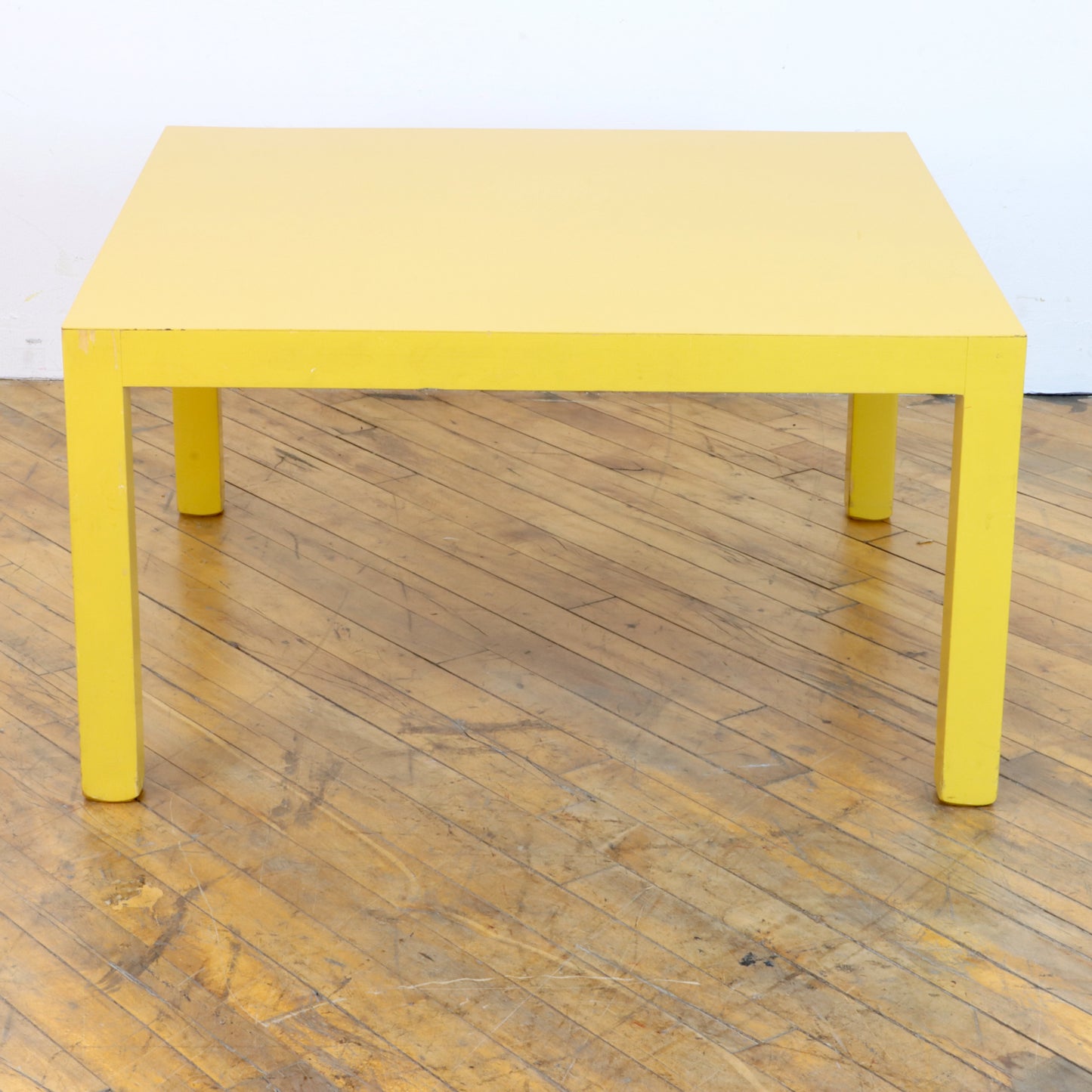 Vintage Yellow Parsons Coffee Table