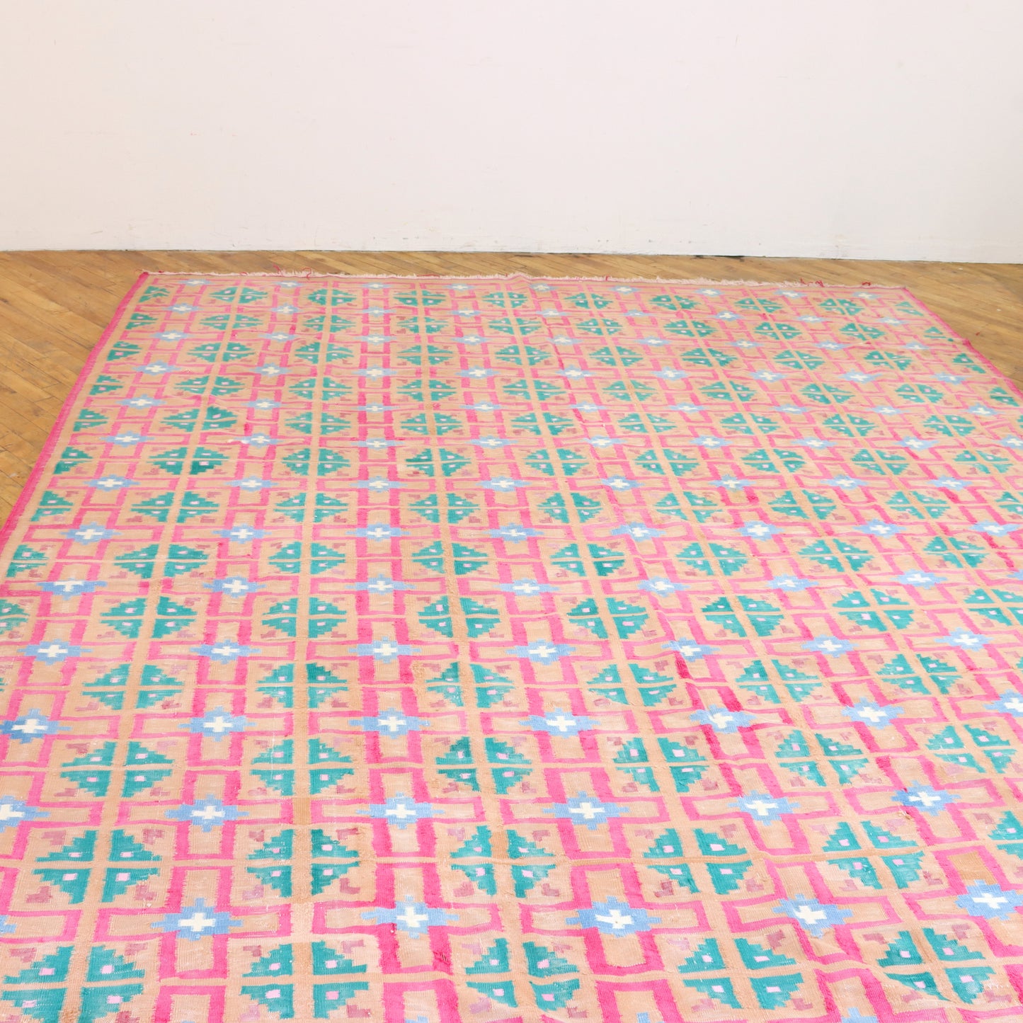 Large Vintage Flat Weave Rug
