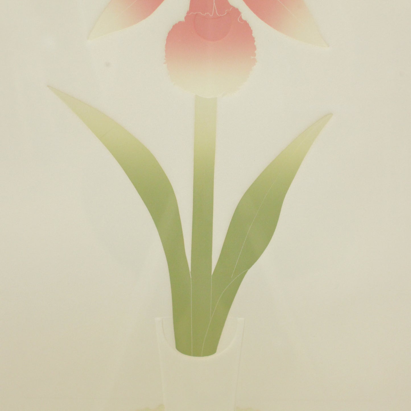 1980s Embossed Flower Print