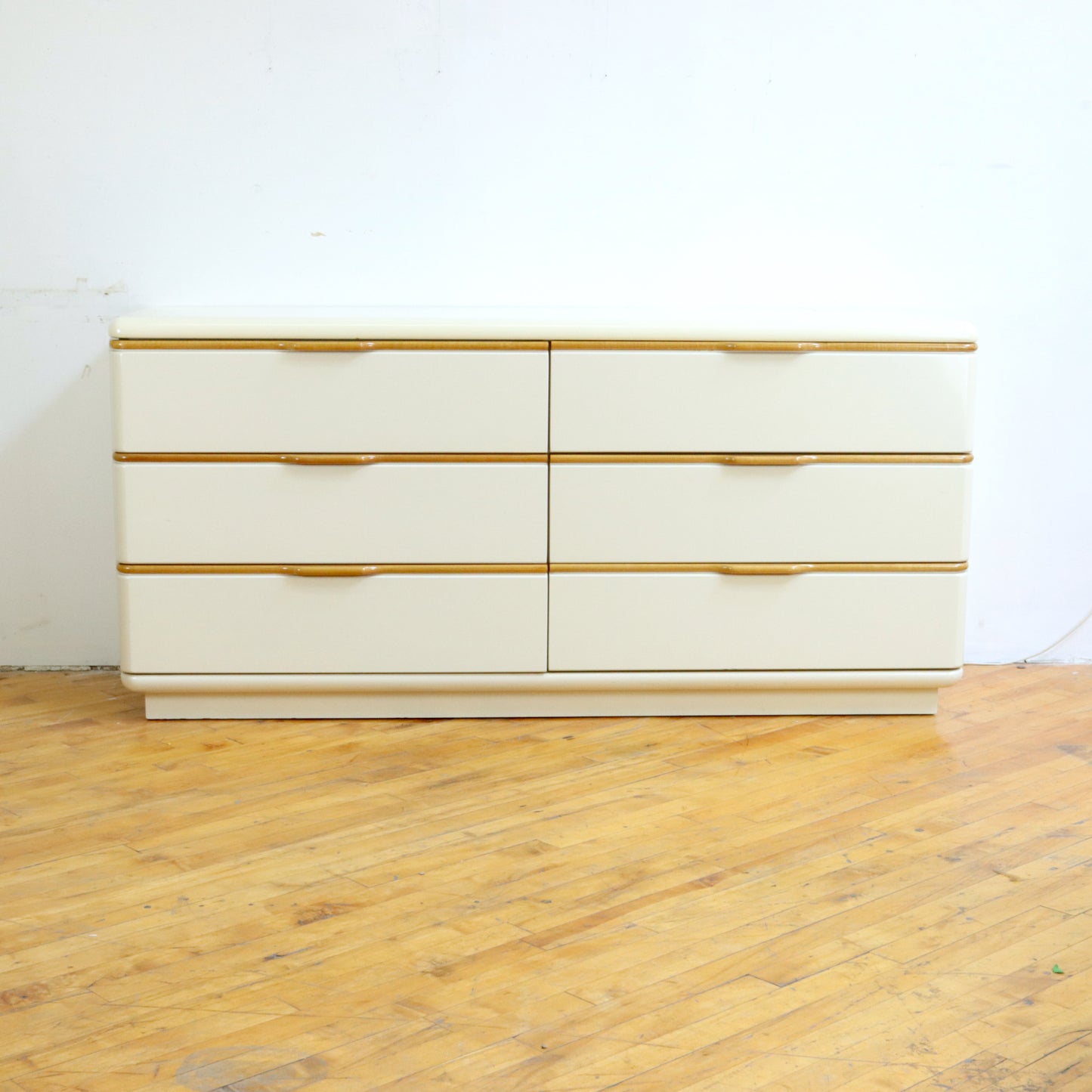 1980s Lane Lacquered Lowboy Dresser