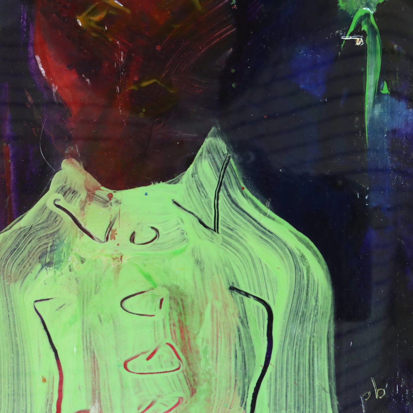 Abstract Portrait Signed "PB"