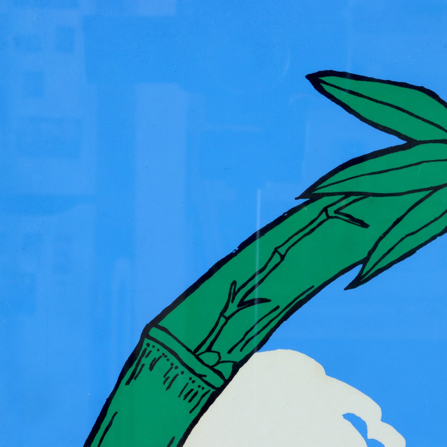 Vintage Green Bamboo Screenprint