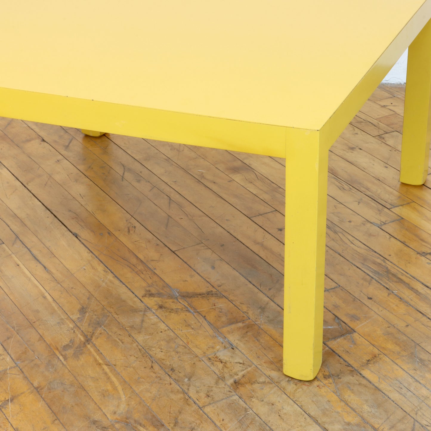 Vintage Yellow Parsons Coffee Table