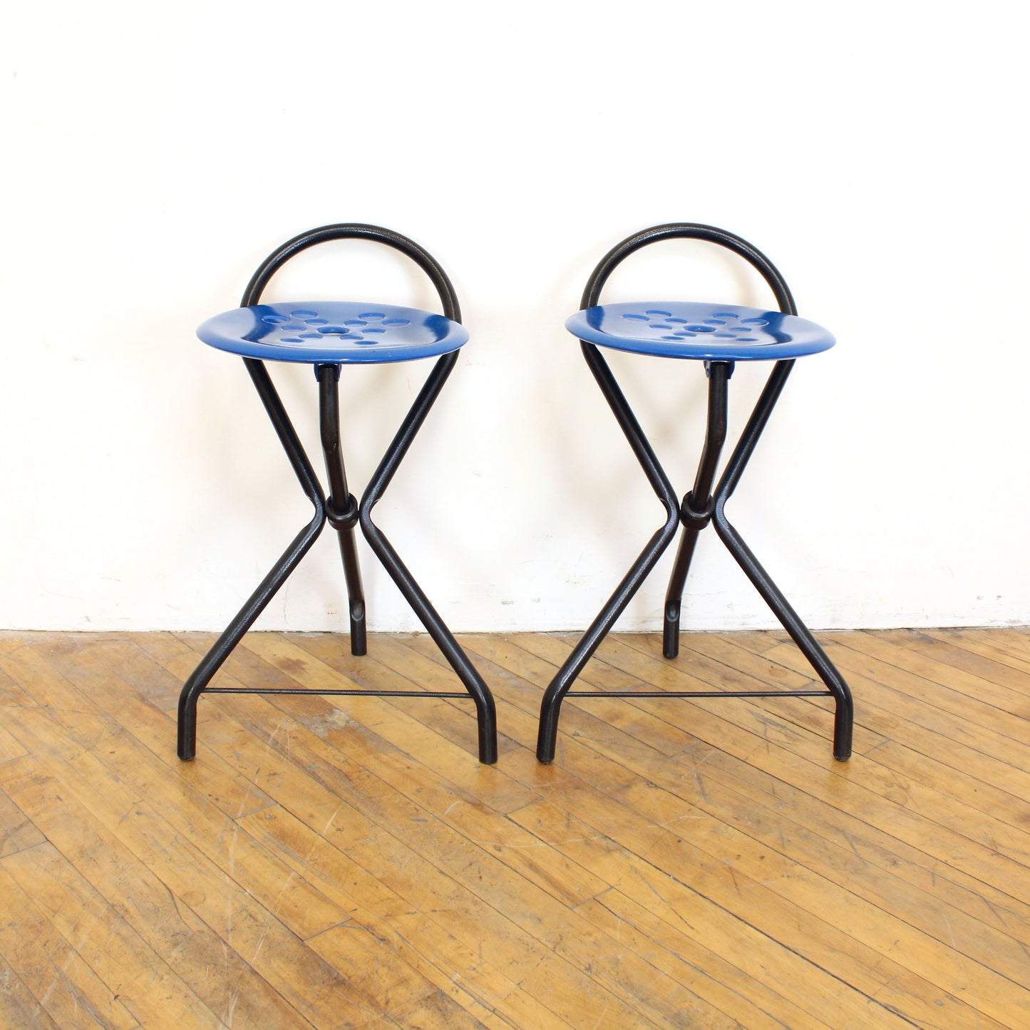 Pair of 1980s Tubecon Folding Stools