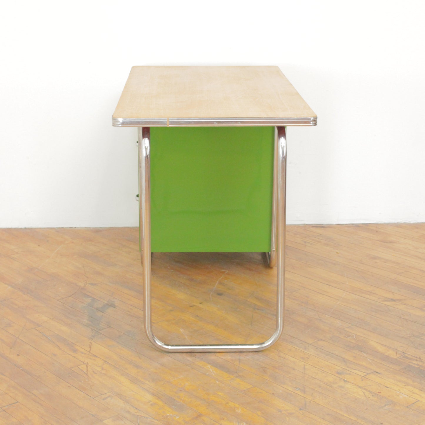 1940s Tubular Steel Machine Age Desk