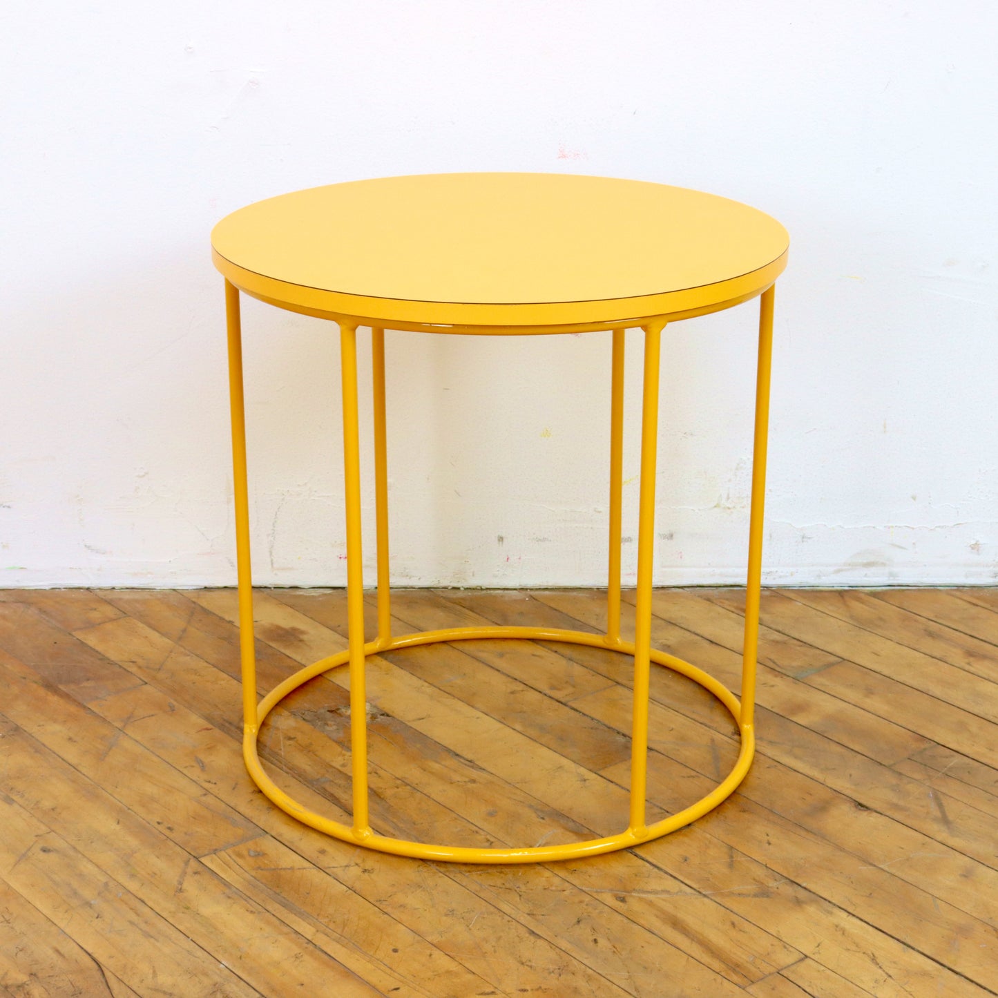 Monochrome Yellow Side Table or Stool