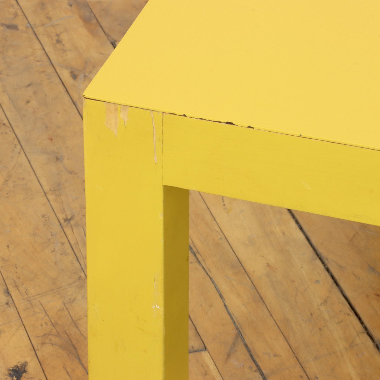 Vintage Yellow Parsons Coffee Table