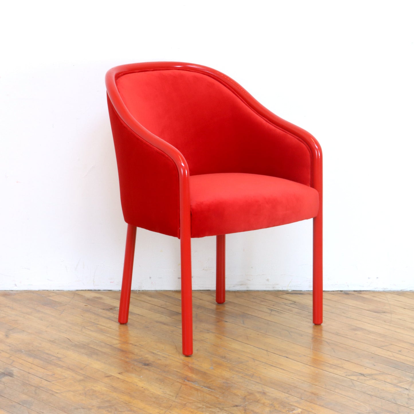 Pair of Ward Bennett Barrel Chairs