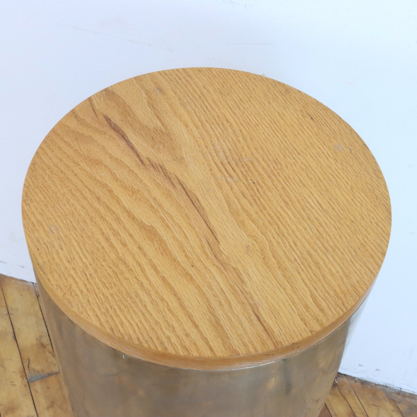 Vintage Drum Table After Paul Mayen