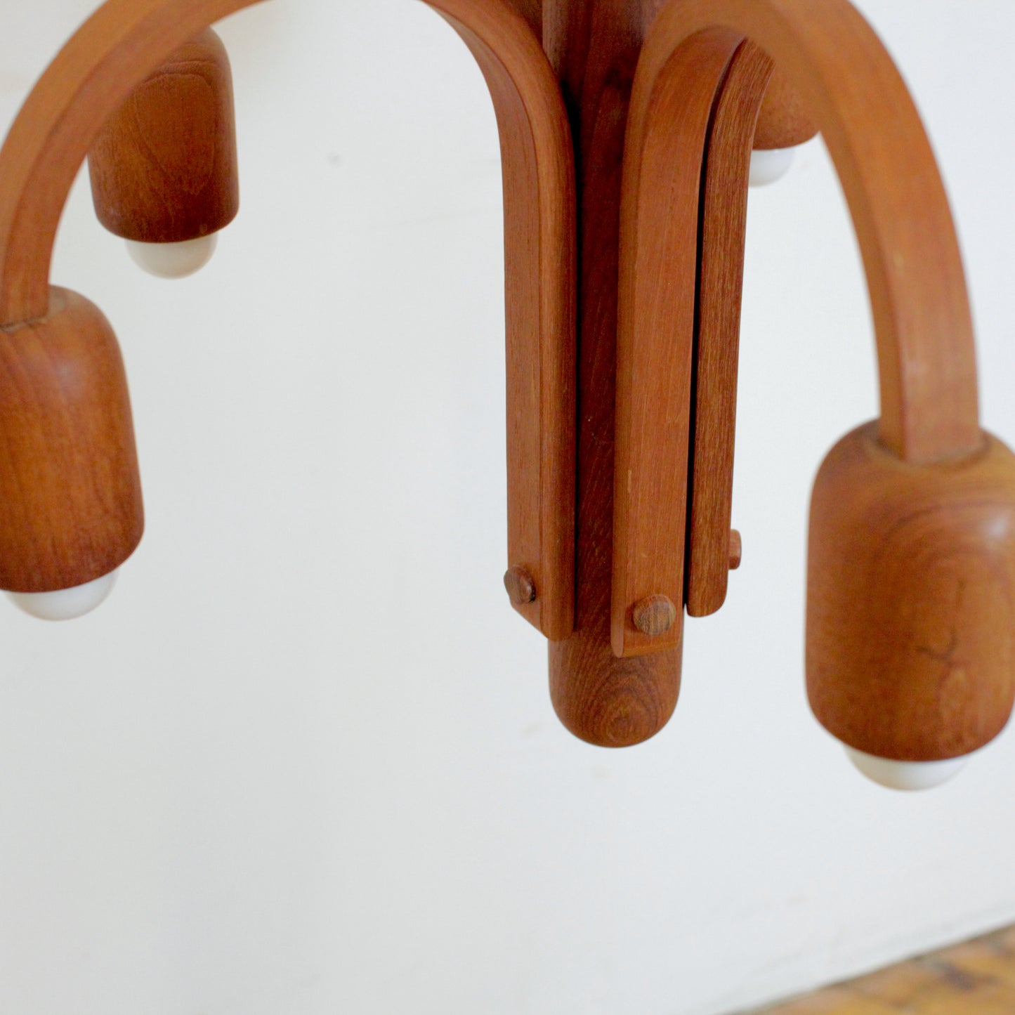 1970s Domus Teak Chandelier