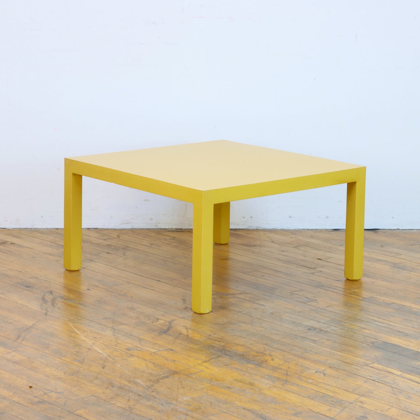 Vintage Yellow Parsons Coffee Table
