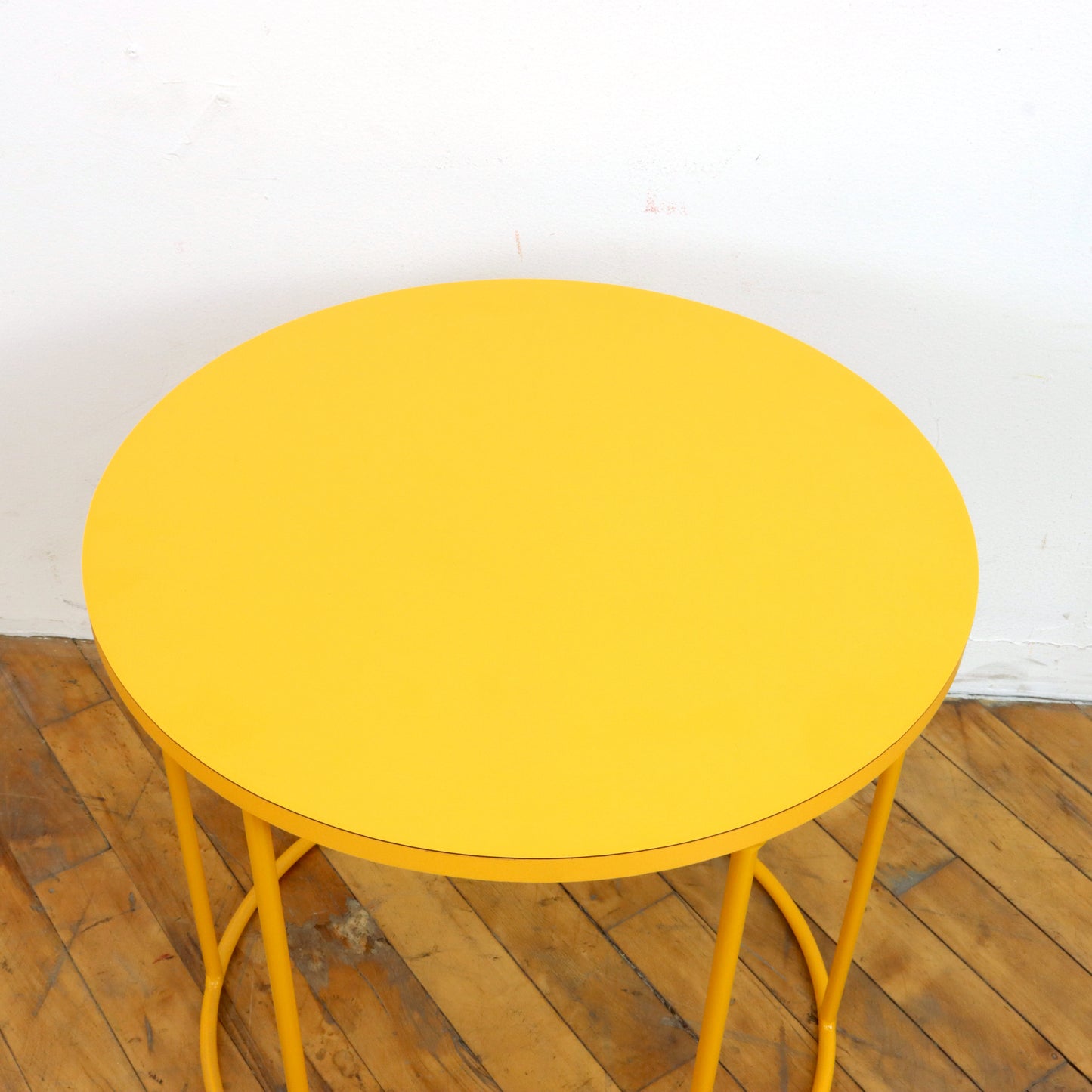 Monochrome Yellow Side Table or Stool