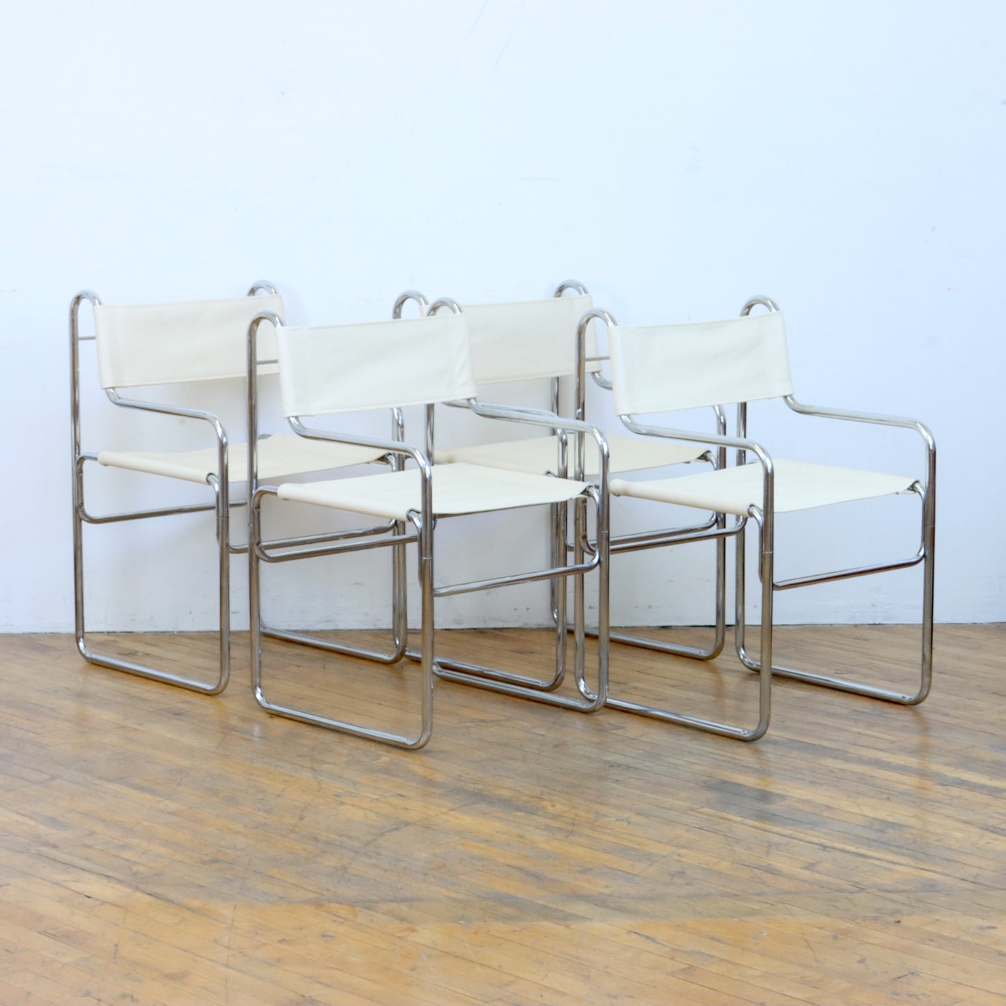 1970s Chrome and Leather Dining Chairs