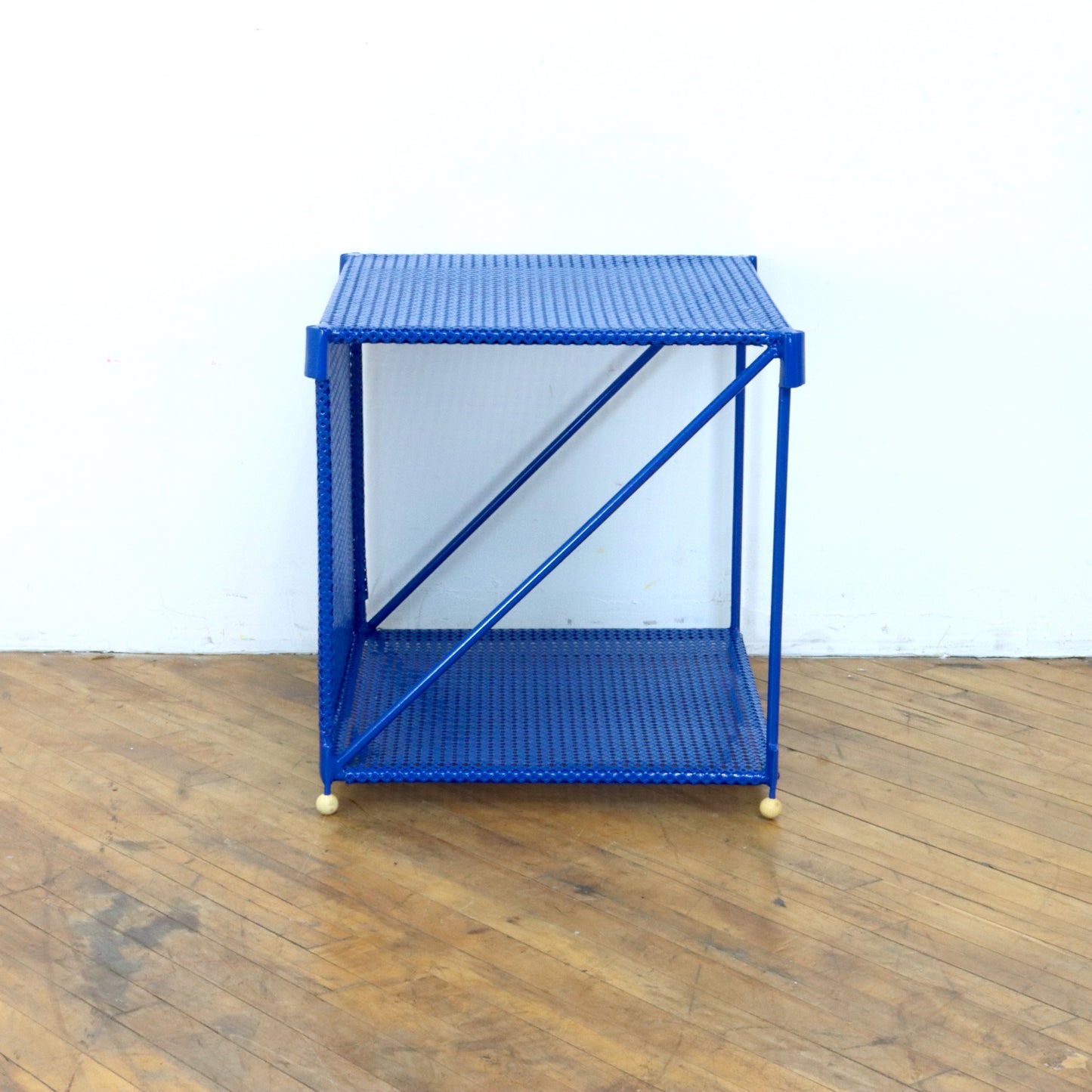 Blue Wire Shelves or Side Tables