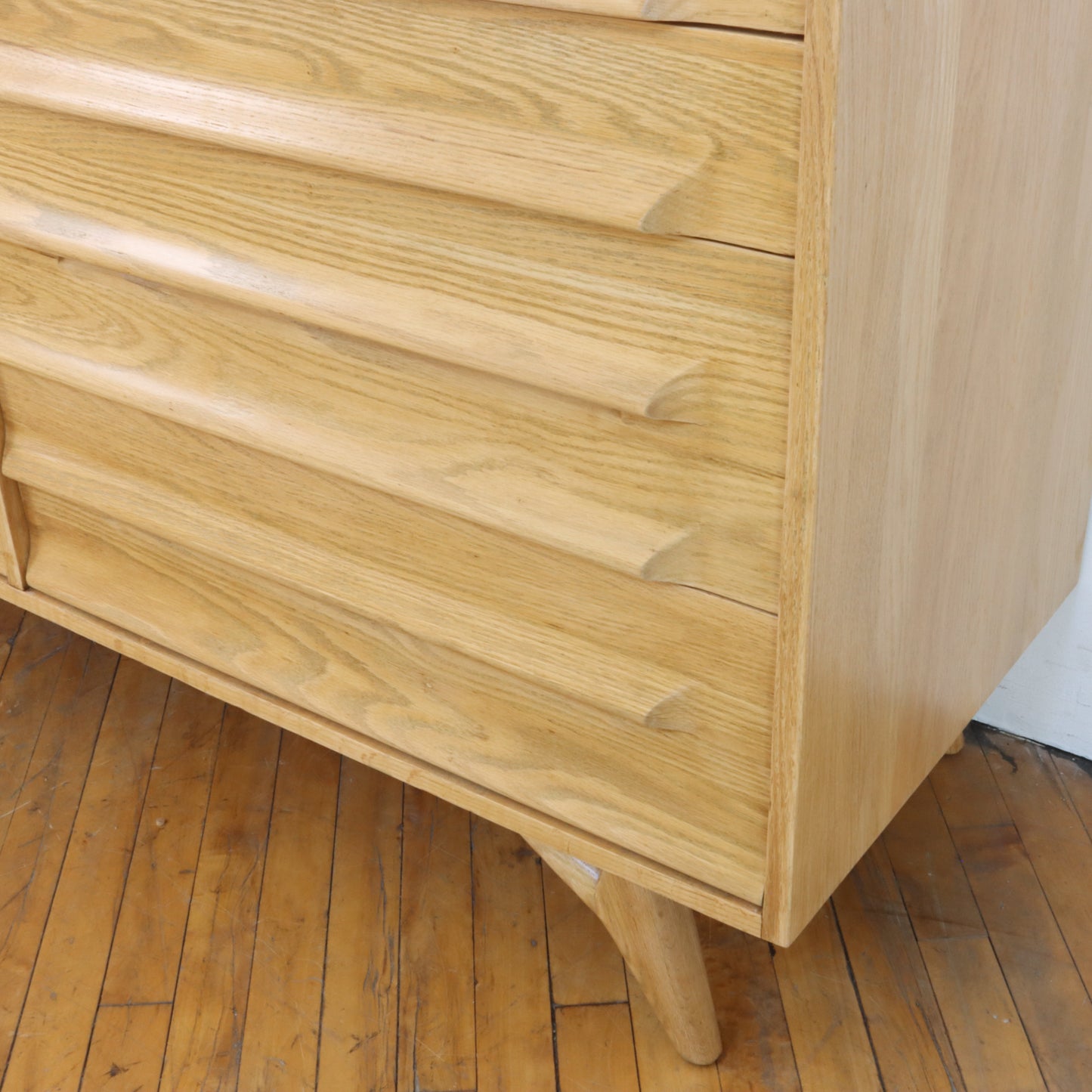 1950s Sculptural Oak Dresser by Jack Van Der Molen