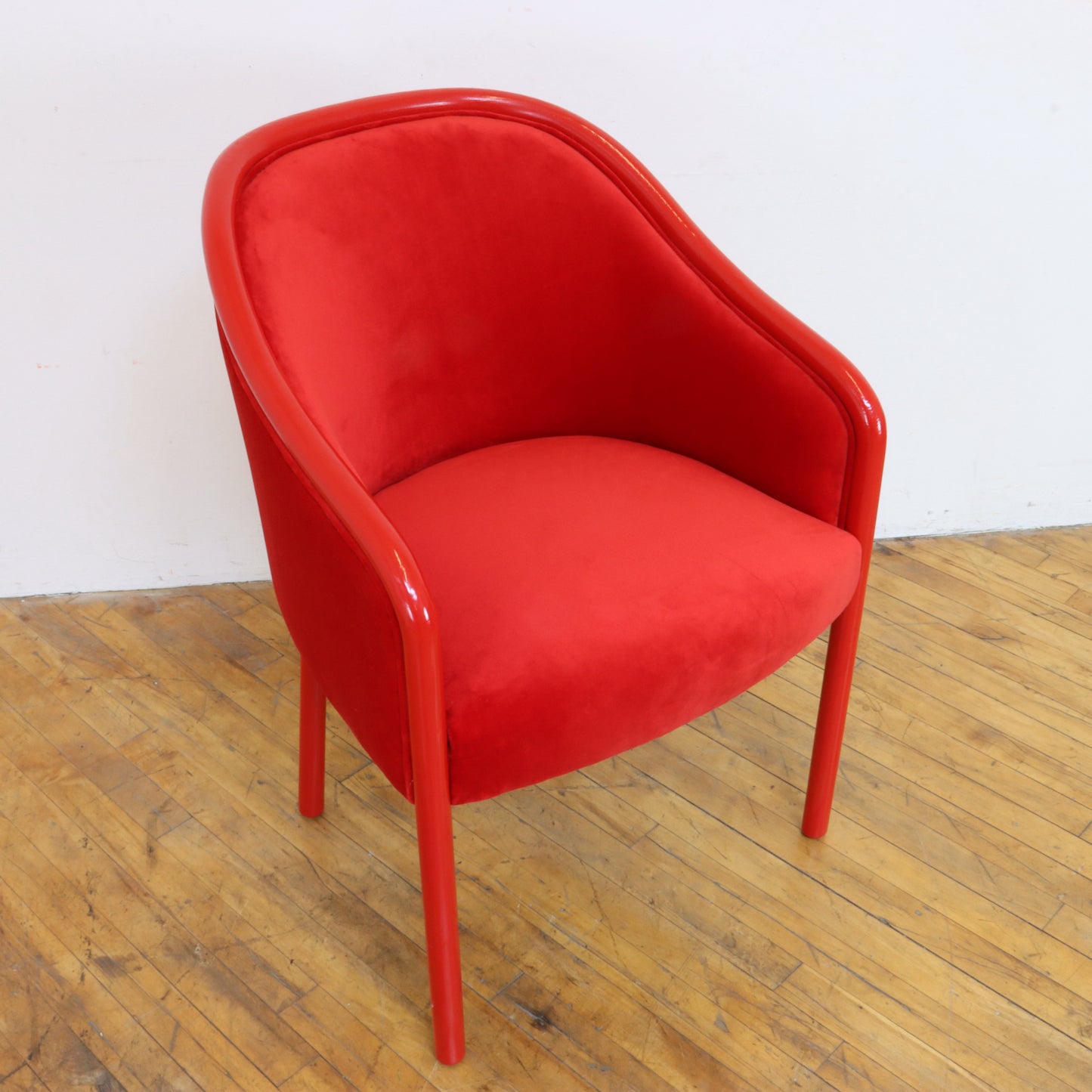 Pair of Ward Bennett Barrel Chairs