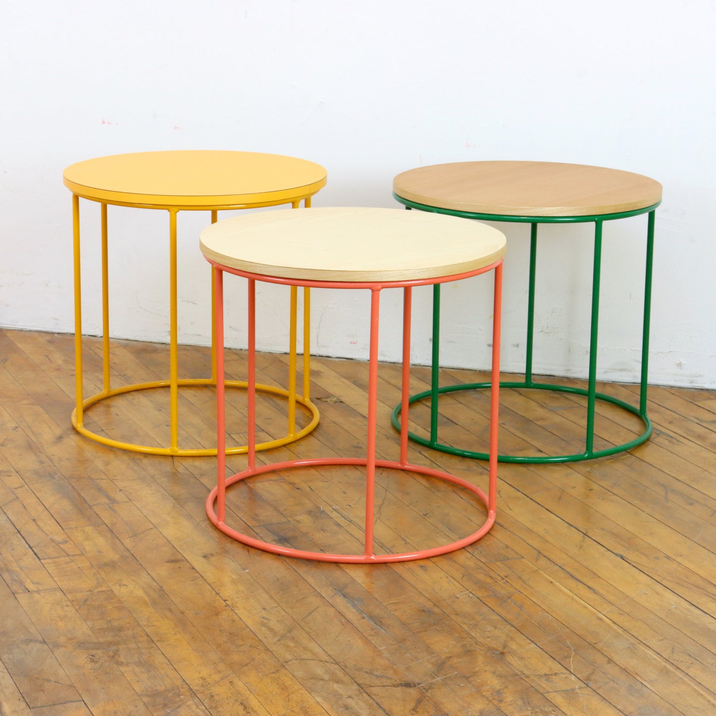 Monochrome Yellow Side Table or Stool