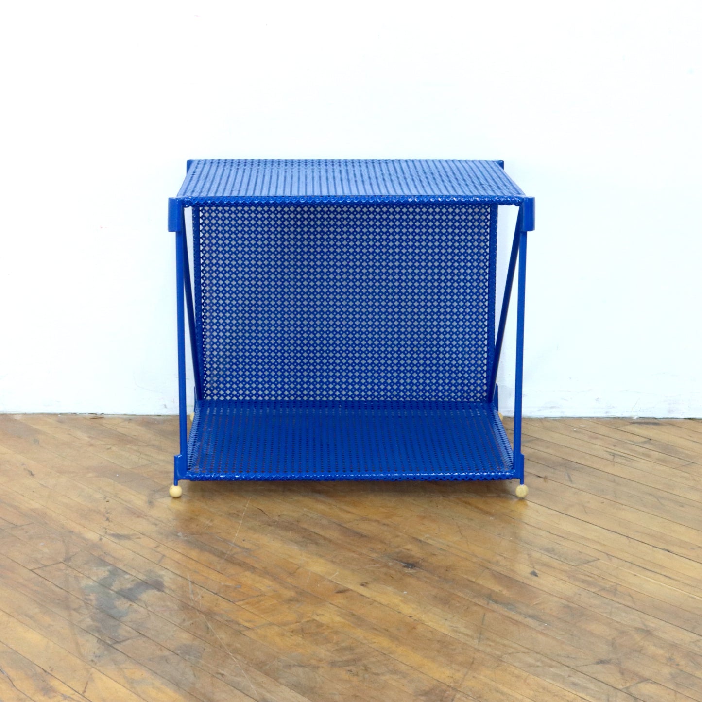 Blue Wire Shelves or Side Tables