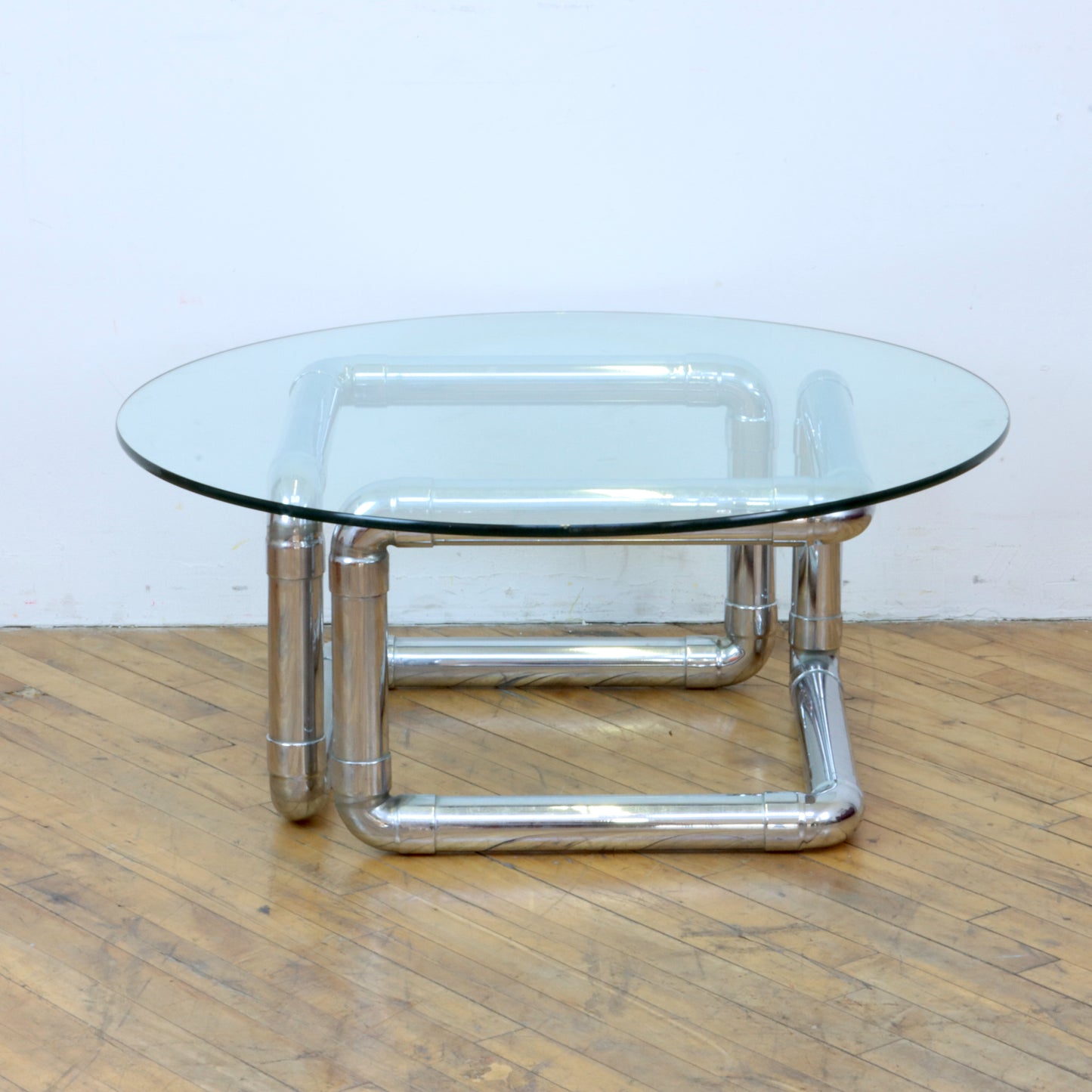 Postmodern Tubular Chrome Coffee Table