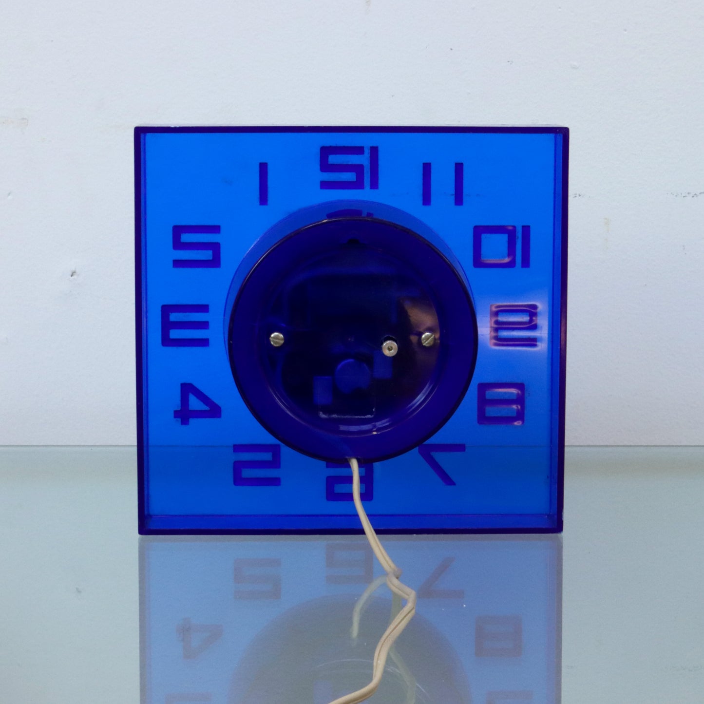 1960s Cobalt Blue Lucite Clock