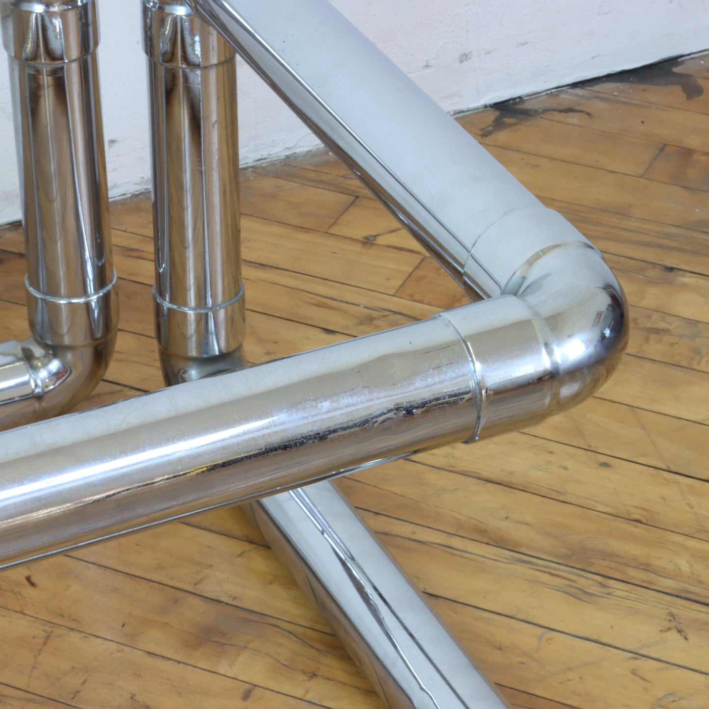 Postmodern Tubular Chrome Coffee Table