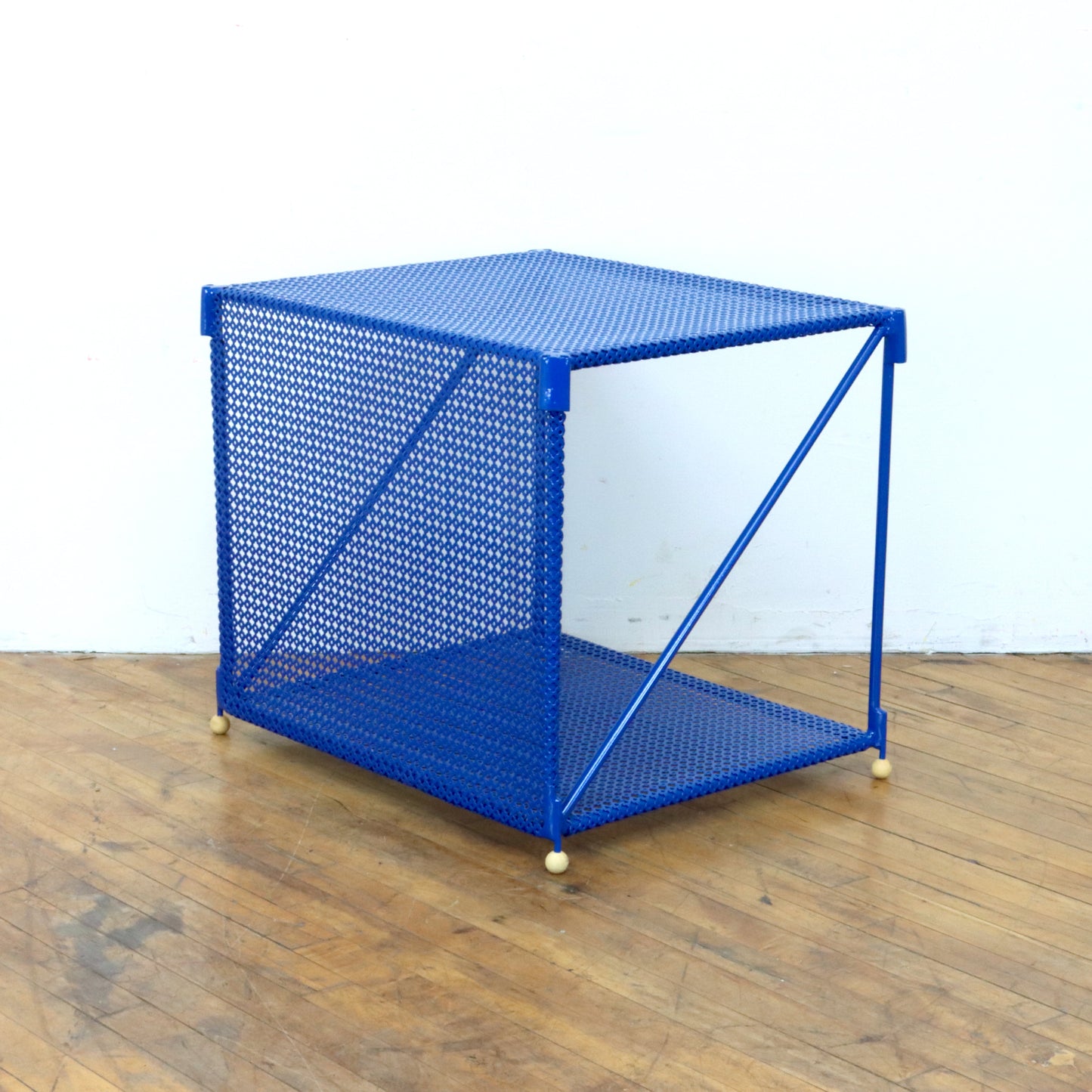 Blue Wire Shelves or Side Tables